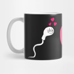 Sperm and Egg Ovum Cute Couple Mug